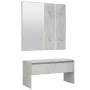Juego de muebles recibidor madera contrachapada gris hormigón de vidaXL, Armarios roperos - Ref: Foro24-3082066, Precio: 124,...