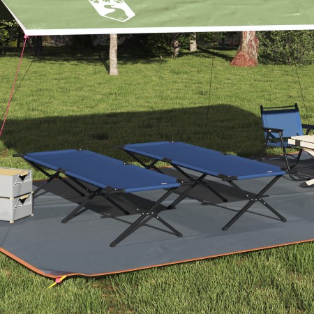 Camas Solares Plegables  2 pcs con Bolsa de Transporte Azul 600D Oxford | Foro24.es | Tu tienda online para hogar, jardín y más Foro24.es