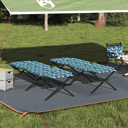 Camas de Sol Plegables 2 pcs con Bolsa de Transporte Patrón de Hojas Tela Oxford 600D | Foro24.es | Tu tienda online para hogar, jardín y más Foro24.es
