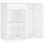 Dressing table with LED and glossy white plywood cabinet by vidaXL, Bedroom Dressers - Ref: Foro24-3082023, Price: 150,08 €, ...