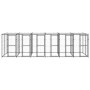 Perrera de exterior de acero con techo 14,52 m² de vidaXL, Casetas y cercados para perros - Ref: Foro24-3082253, Precio: 1,00...