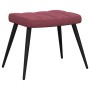 Sillón de relax con reposapiés tela rojo tinto en Sillones | Comprar online en Foru.es