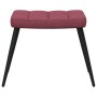 Sillón de relax con reposapiés tela rojo tinto en Sillones | Comprar online en Foru.es