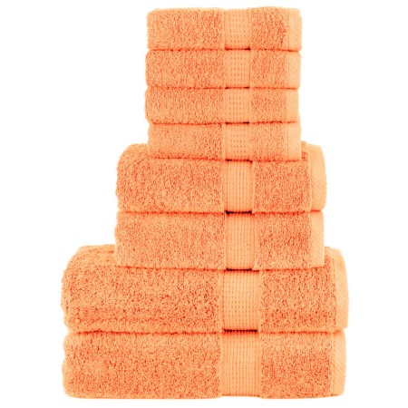 Juego de toallas premium SOLUND 8 unidades naranja 600 gsm de , Toallas - Ref: Foro24-137546, Precio: 48,94 €, Descuento: %
