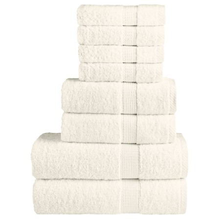 Juego de toallas premium SOLUND 8 unidades crema 600 gsm de , Toallas - Ref: Foro24-137550, Precio: 56,12 €, Descuento: -5%%