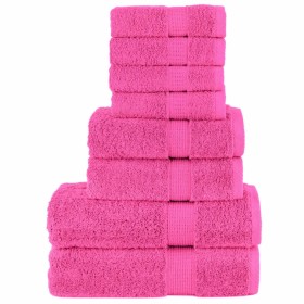 Juego de toallas premium SOLUND 8 unidades rosa 600 gsm de , Toallas - Ref: Foro24-137552, Precio: 54,05 €, Descuento: %