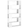 Estantería divisor de espacios blanco brillo 100x24x188 cm de vidaXL, Librerías y estanterías - Ref: Foro24-3082077, Precio: ...