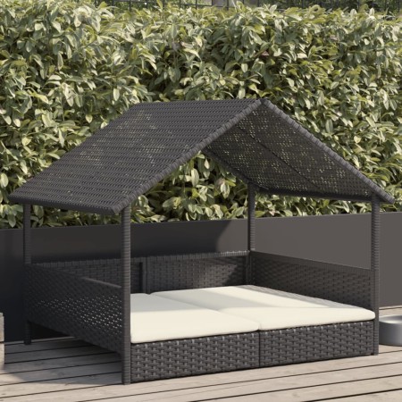 Caseta para perros con cojín ratán sintético de , Casetas para perros - Ref: Foro24-366390, Precio: 121,04 €, Descuento: %