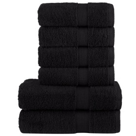Juego de toallas premium SOLUND 6 unidades negro 600 gsm de , Toallas - Ref: Foro24-137565, Precio: 58,98 €, Descuento: %