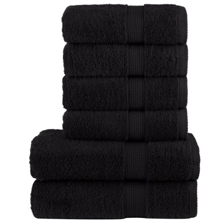 Juego de toallas premium SOLUND 6 unidades negro 600 gsm de , Toallas - Ref: Foro24-137565, Precio: 58,98 €, Descuento: %