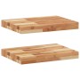 Estante flotante 2 uds madera acacia acabado aceite 40x30x4 cm en Estanterías | Comprar online en Foru.es