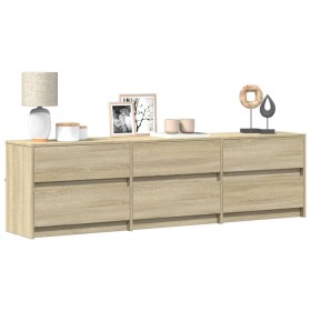 Mueble de TV LED madera de ingeniería roble Sonoma 180x34x50 cm de , Muebles TV - Ref: Foro24-3307928, Precio: 163,56 €, Desc...