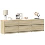 Mueble de TV LED madera de ingeniería roble Sonoma 180x34x50 cm de , Muebles TV - Ref: Foro24-3307928, Precio: 163,56 €, Desc...