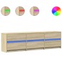 Mueble de TV LED madera de ingeniería roble Sonoma 180x34x50 cm de , Muebles TV - Ref: Foro24-3307928, Precio: 163,56 €, Desc...