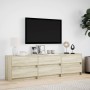 Mueble de TV LED madera de ingeniería roble Sonoma 180x34x50 cm de , Muebles TV - Ref: Foro24-3307928, Precio: 163,56 €, Desc...