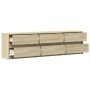 Mueble de TV LED madera de ingeniería roble Sonoma 180x34x50 cm de , Muebles TV - Ref: Foro24-3307928, Precio: 163,56 €, Desc...