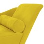 Sofá diván con cojines terciopelo amarillo de , Divanes - Ref: Foro24-4007594, Precio: 157,61 €, Descuento: -5%%