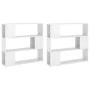 Estantería divisor de espacios blanco brillo 100x24x188 cm de vidaXL, Librerías y estanterías - Ref: Foro24-3082077, Precio: ...