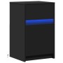 Mesita de noche con luces LED madera de ingeniería negra de , Mesitas de noche - Ref: Foro24-852000, Precio: 66,15 €, Descuen...