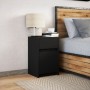Mesita de noche con luces LED madera de ingeniería negra de , Mesitas de noche - Ref: Foro24-852000, Precio: 66,15 €, Descuen...