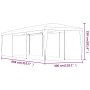 Carpa para fiestas con 8 paredes de malla HDPE azul 3x9 m de , Carpas y cenadores - Ref: Foro24-319242, Precio: 149,16 €, Des...
