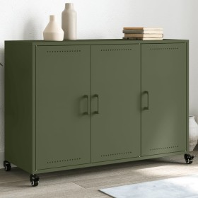 Aparador de acero verde oliva 100,5x39x72 cm de , Aparadores - Ref: Foro24-846684, Precio: 176,89 €, Descuento: %