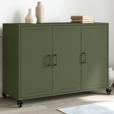 Aparador de acero verde oliva 100,5x39x72 cm de , Aparadores - Ref: Foro24-846684, Precio: 176,89 €, Descuento: %