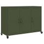 Aparador de acero verde oliva 100,5x39x72 cm de , Aparadores - Ref: Foro24-846684, Precio: 176,89 €, Descuento: %