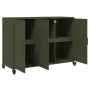 Aparador de acero verde oliva 100,5x39x72 cm de , Aparadores - Ref: Foro24-846684, Precio: 176,89 €, Descuento: %
