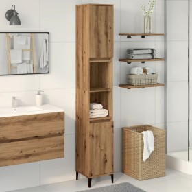 Armario de baño madera contrachapada roble artisan 30x30x190 cm de , Tocadores de baño - Ref: Foro24-857106, Precio: 111,32 €...
