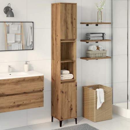 Armario de baño madera contrachapada roble artisan 30x30x190 cm de , Tocadores de baño - Ref: Foro24-857106, Precio: 111,32 €...