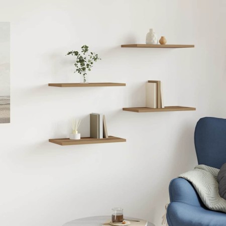 Estantes pared 4 ud madera ingeniería roble artisan 40x20x1,5cm de , Estanterías - Ref: Foro24-856292, Precio: 23,66 €, Descu...