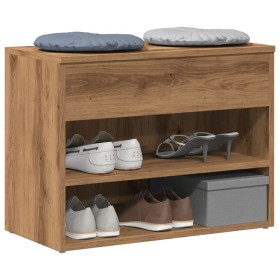 Banco zapatero madera de ingeniería roble artisan 60x30x45 cm de , Zapateros y organizadores de calzado - Ref: Foro24-856755,...