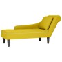 Tumbona con almohada y reposabrazo derecho terciopelo amarillo | Foro24.es | Tu tienda online para hogar, jardín y más Foro24.es