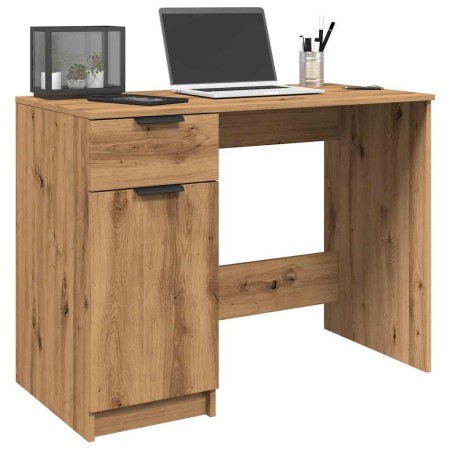 Escritorio de madera de ingeniería roble artisan 100x50x75 cm de , Escritorios - Ref: Foro24-856996, Precio: 107,41 €, Descue...