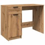 Escritorio de madera de ingeniería roble artisan 100x50x75 cm de , Escritorios - Ref: Foro24-856996, Precio: 107,41 €, Descue...