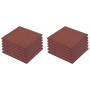 Losetas de goma protección de caídas 12 unidades 50x50x3cm rojo en Materiales de construcción | Comprar online en Foru.es