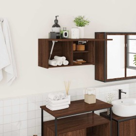 Mueble de pared baño madera ingeniería roble marrón 60x25x30cm de , Tocadores de baño - Ref: Foro24-860064, Precio: 44,27 €, ...