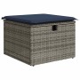 Set sofás jardín y cojines 7 pzas ratán sintético acacia gris de , Conjuntos de jardín - Ref: Foro24-3326202, Precio: 629,91 ...