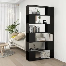 Estantería divisor de espacios negro 100x24x188 cm de vidaXL, Librerías y estanterías - Ref: Foro24-3082072, Precio: 108,85 €...