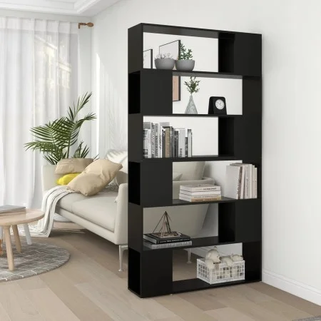 Estantería divisor de espacios negro 100x24x188 cm de vidaXL, Librerías y estanterías - Ref: Foro24-3082072, Precio: 108,85 €...