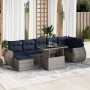 Set sofás jardín y cojines 8 pzas ratán sintético acacia gris | Foro24.es | Tu tienda online para hogar, jardín y más Foro24.es
