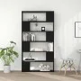 Estantería divisor de espacios negro 100x24x188 cm de vidaXL, Librerías y estanterías - Ref: Foro24-3082072, Precio: 108,85 €...