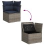 Set sofás jardín y cojines 7 pzas ratán sintético acacia negro de , Conjuntos de jardín - Ref: Foro24-3326332, Precio: 558,43...