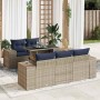 Set sofás jardín y cojines 6 pzas ratán sintético acacia gris | Foro24.es | Tu tienda online para hogar, jardín y más Foro24.es