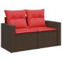 Set sofás jardín y cojines 7 pzas ratán sintético acacia negro | Foro24.es | Tu tienda online para hogar, jardín y más Foro24.es