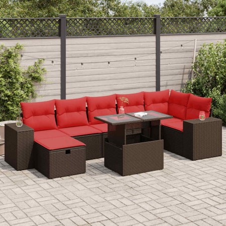 Set sofás jardín y cojines 8 pzas ratán sintético acacia negro | Foro24.es | Tu tienda online para hogar, jardín y más Foro24.es