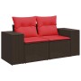 Set sofás jardín y cojines 8 pzas ratán sintético acacia negro | Foro24.es | Tu tienda online para hogar, jardín y más Foro24.es