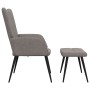 Sillón de relax con reposapiés de tela gris taupe en Sillones | Comprar online en Foru.es