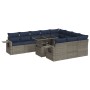 Set sofás jardín y cojines 11 pzas ratán sintético acacia gris de , Conjuntos de jardín - Ref: Foro24-3326552, Precio: 922,00...